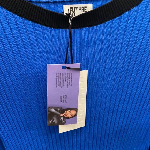 🔖 FUTURE COLLECTIVE x Target Long Sleeve Sweater Dress Kahlana Barfield Brown - Picture 11 of 17